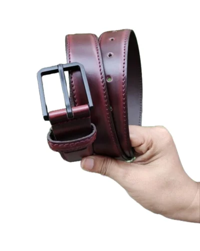 157.webp Burgundy Shaded Leather Belt