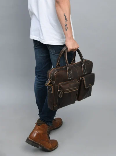 166.webp Pierre Leather Office Briefcase