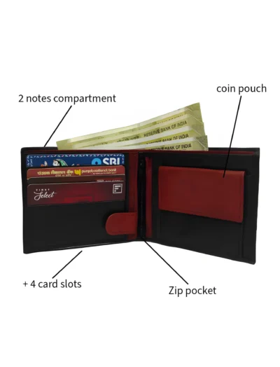 SPE Black Leather bifold wallet