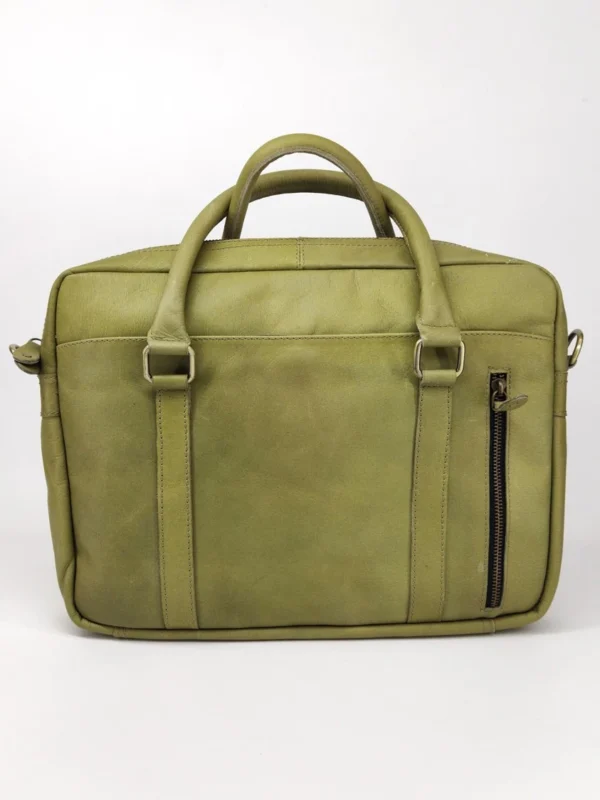 Mahlah matcha leather work bag